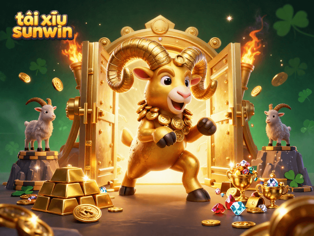 Engage in thrilling tài xỉu sunwin experiences with a lively scene filled with gold and excitement.