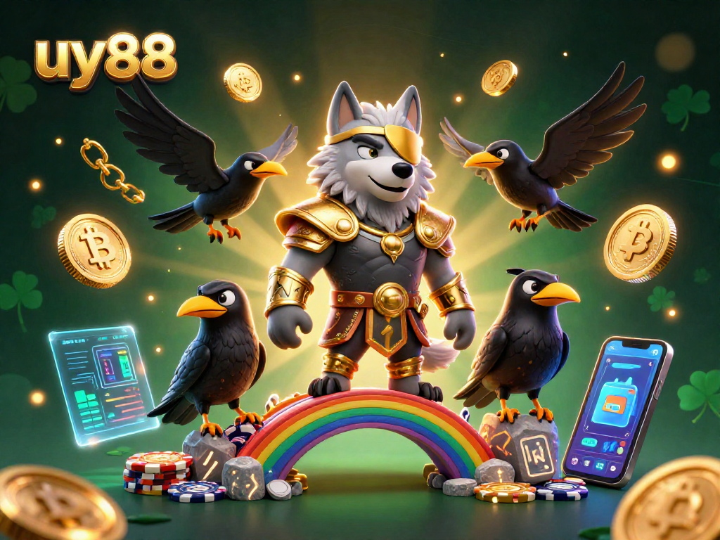 Experience the thrill of uy88 with dynamic casino adventures featuring Odin, ravens, and glowing elements.