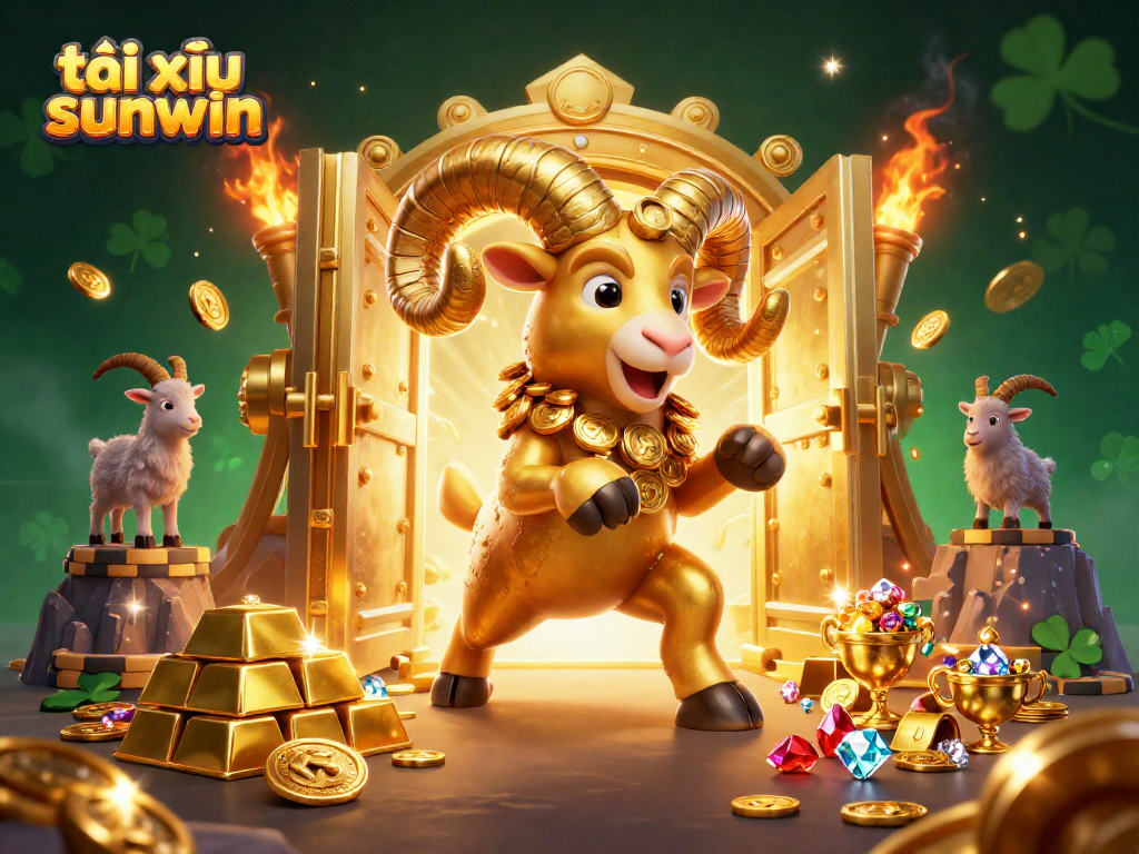 Engage in thrilling tài xỉu sunwin experiences with a lively scene filled with gold and excitement.