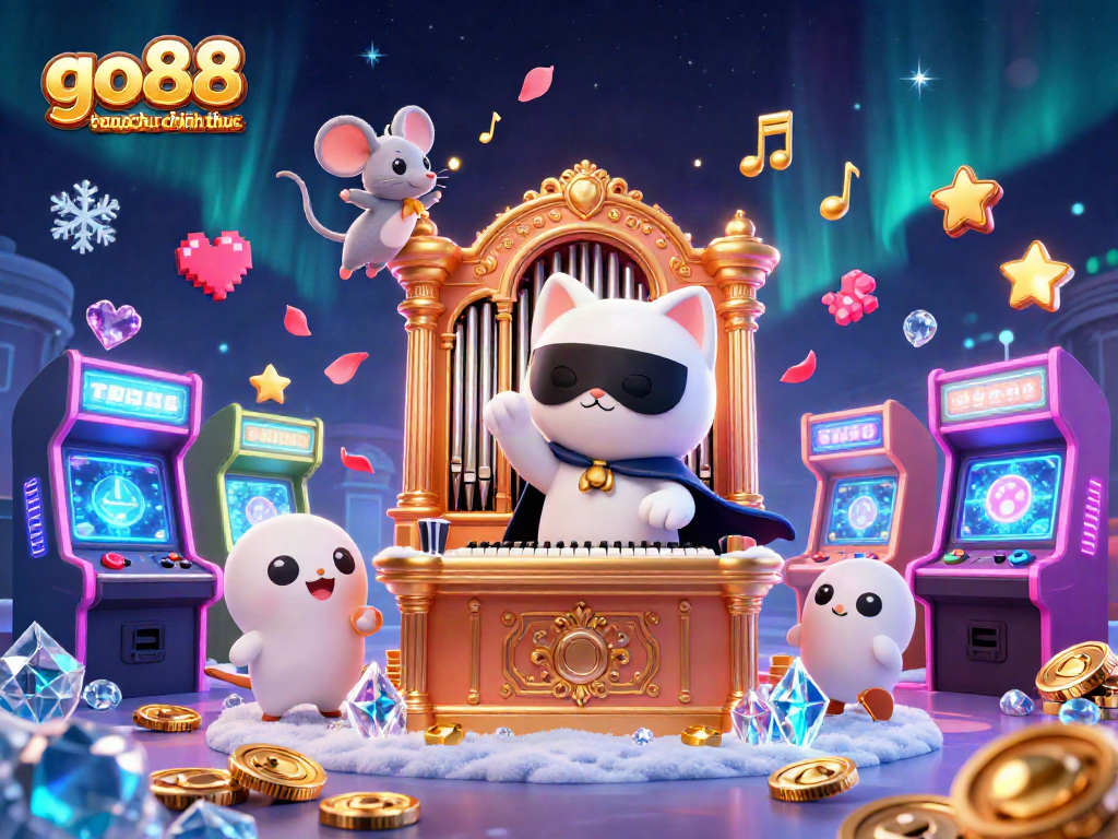 Experience the thrill of go88 trang chu chinh thuc with a flashy casino scene full of vibrant characters and gaming elements.