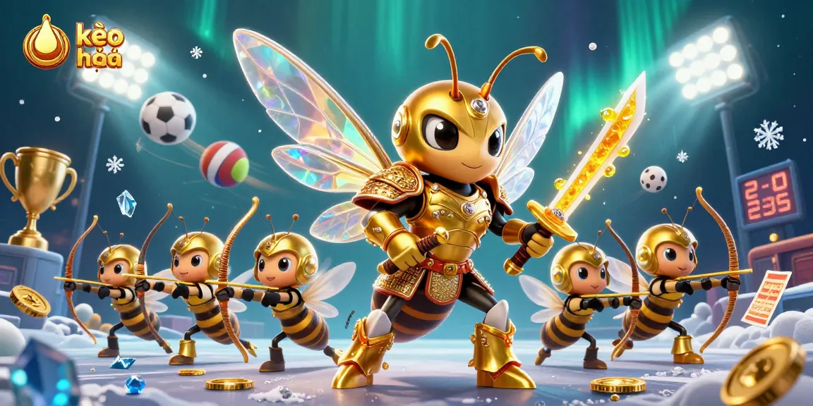 Experience the excitement of kèo nhà cái with vibrant sports-themed 3D illustration full of dynamic game elements.