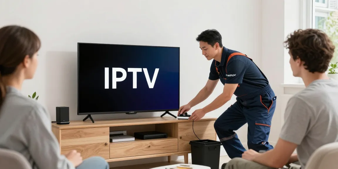 British IPTV installation by a local trusted provider in a modern home setting.