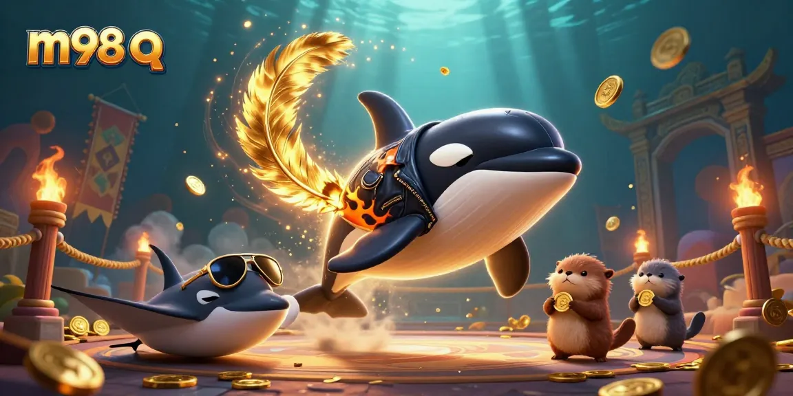 Experience thrilling adventures with m98 q as playful sea creatures enjoy a vibrant underwater casino.